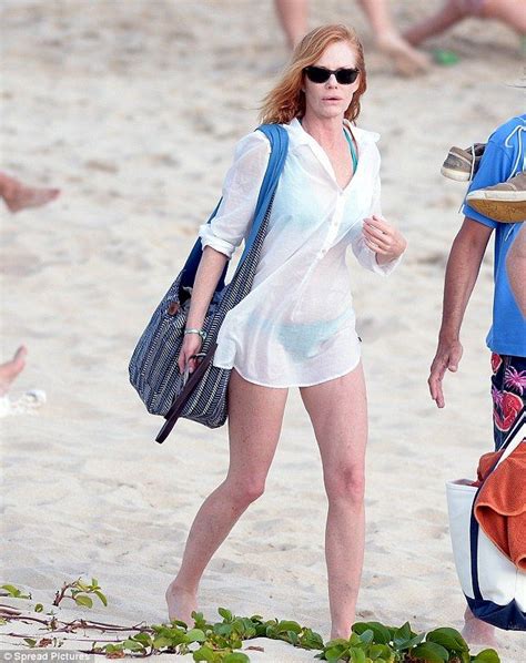 Marg Helgenberger displays her enviable bikini body in St Barts